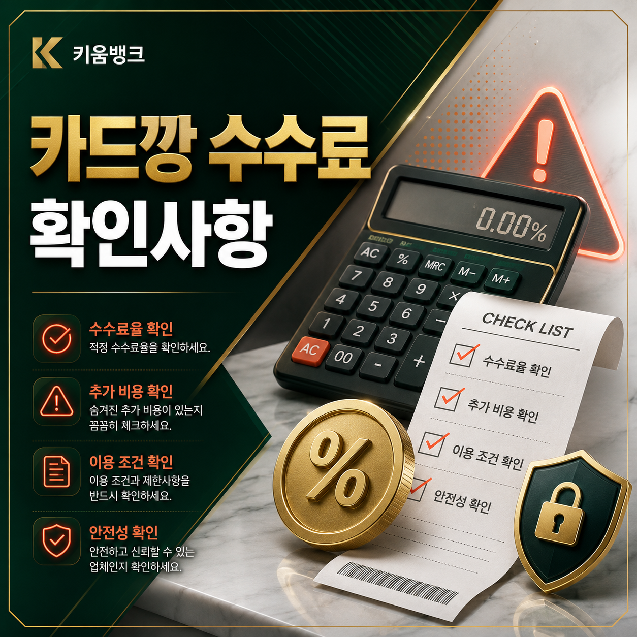 카드깡 수수료와 실제 부담 기준을 안내하는 키움기프트 대표 이미지